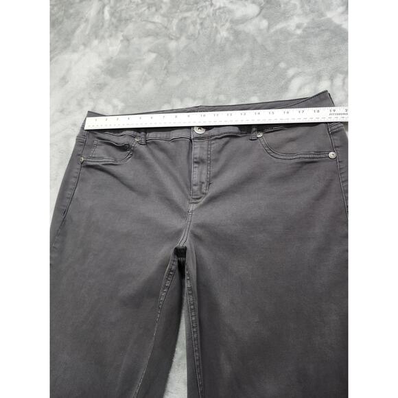 Maurices High Rise Skinny Jeans Size 20 Gray Stretch Denim Ankle Casual Neutral - Picture 8 of 12